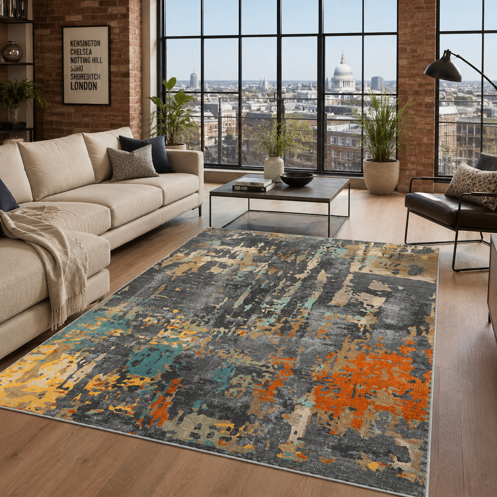 RW7126 washable chenille area rug