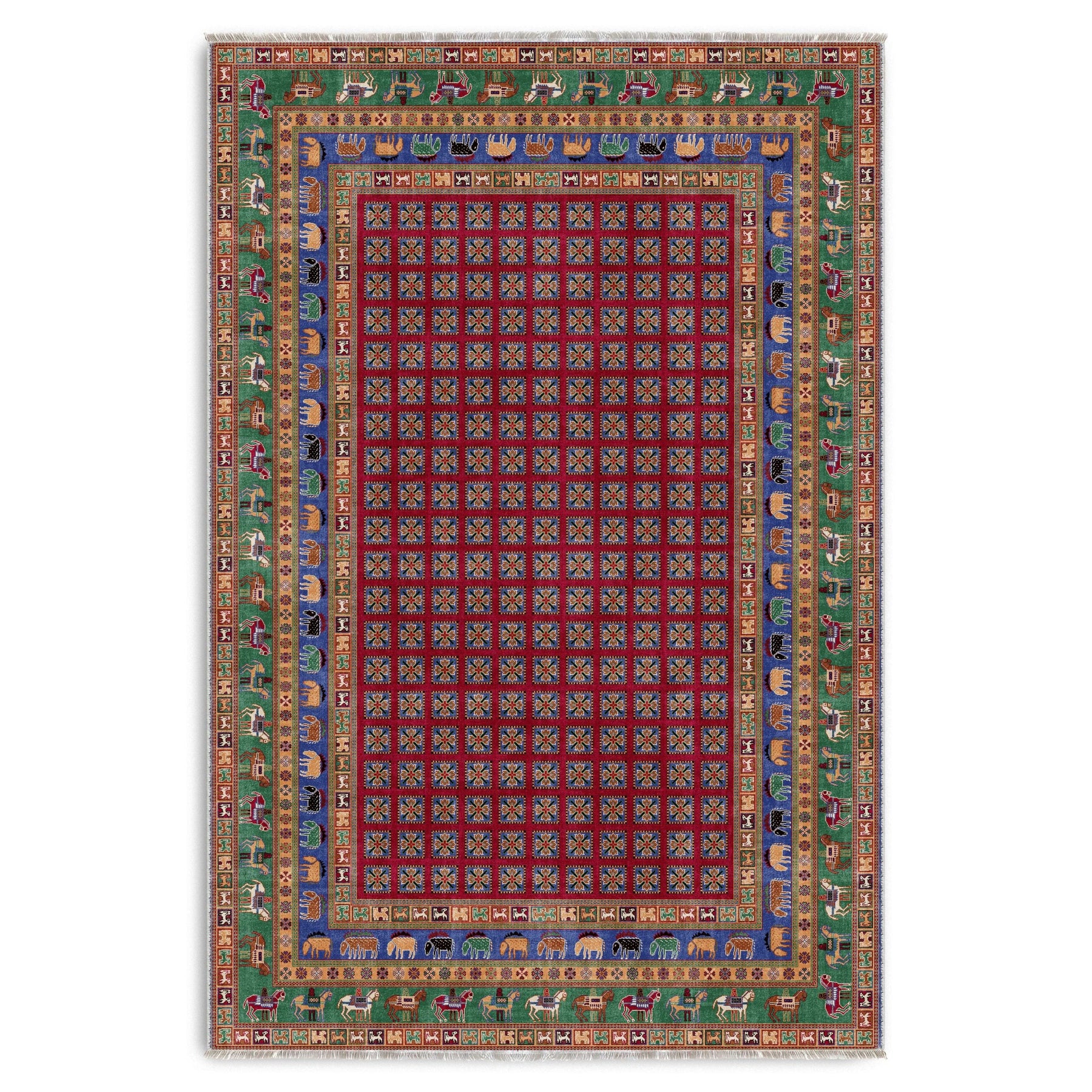 RW7128 washable chenille area rug viewed from above