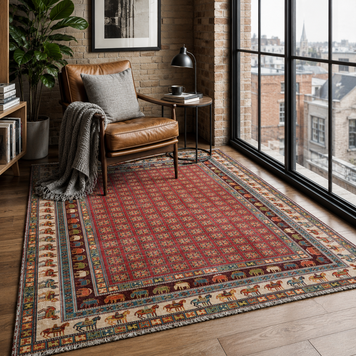 RW7130 washable chenille rug texture and pattern detail
