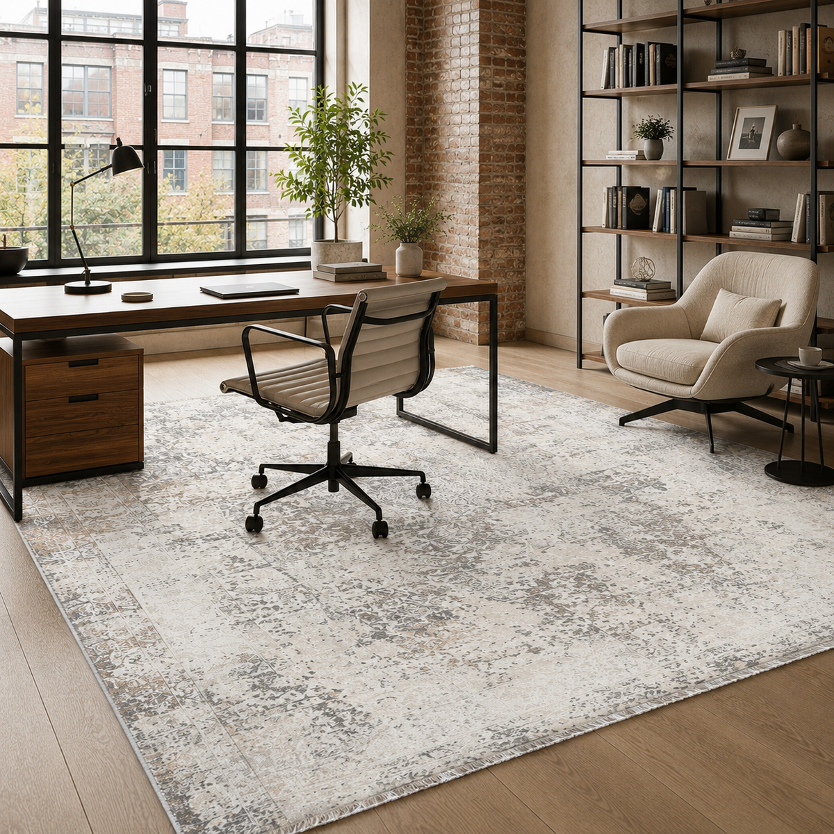 RW7134 washable chenille rug texture and pattern detail