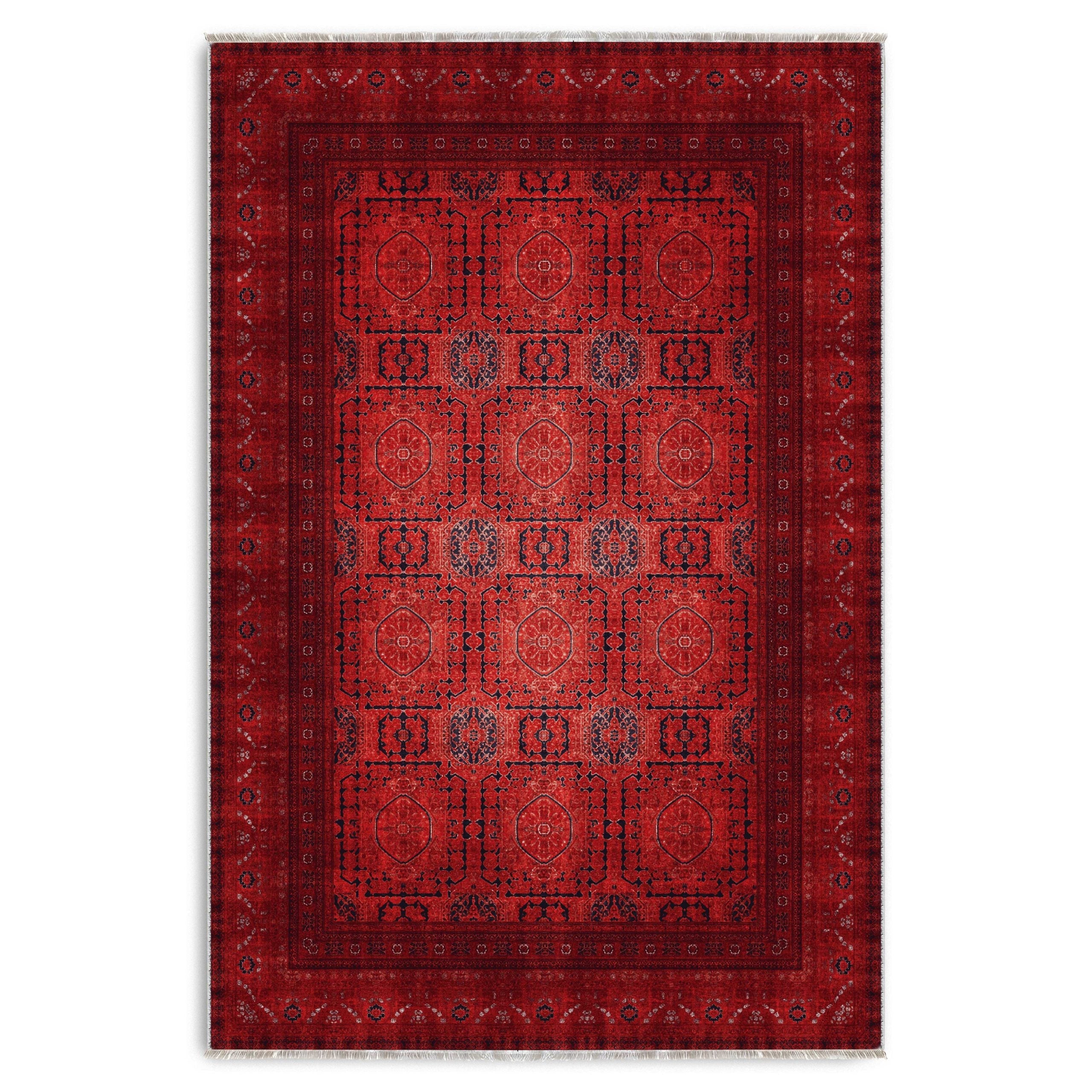 RW7136 washable chenille area rug viewed from above