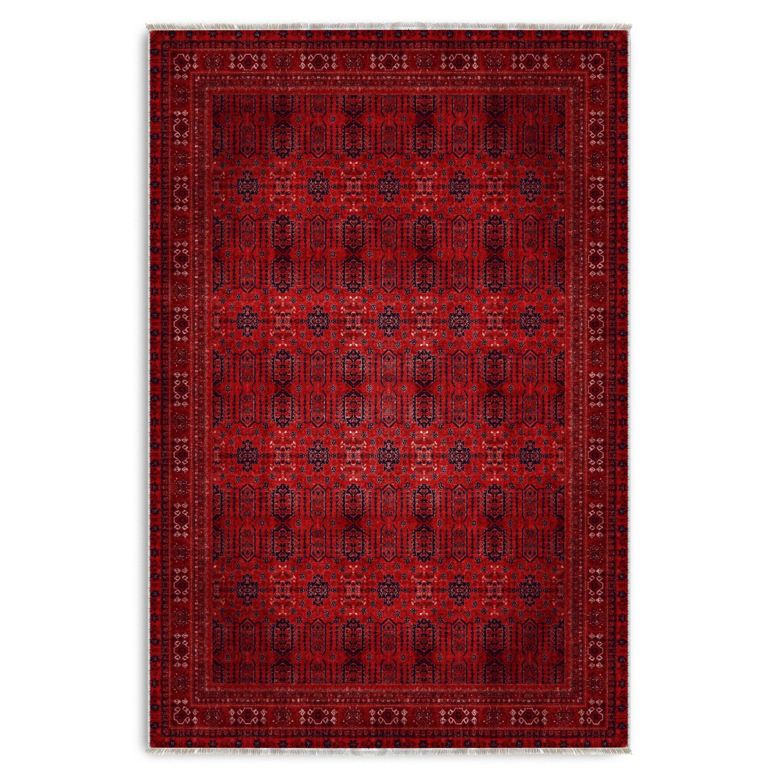 RW7137 washable chenille area rug viewed from above