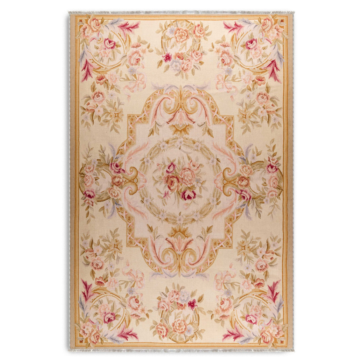 RW7142 washable chenille area rug viewed from above