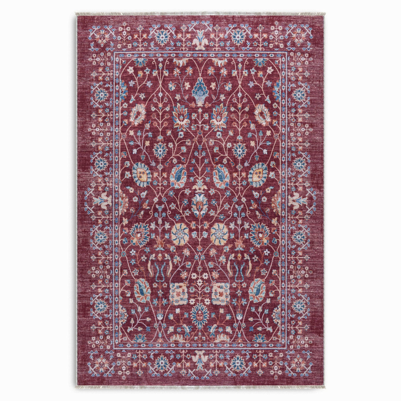 RW7146 washable chenille area rug viewed from above