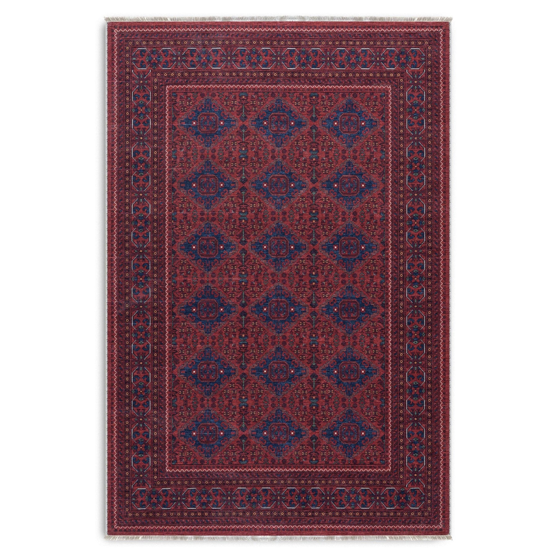 RW7152 washable chenille area rug viewed from above