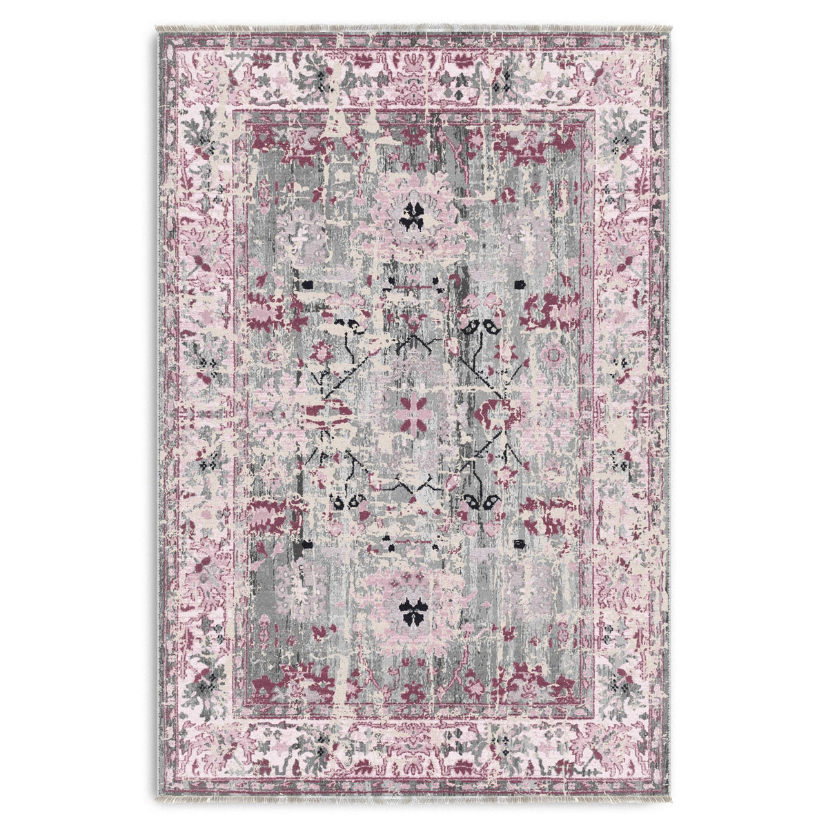 RW7156 washable chenille area rug viewed from above