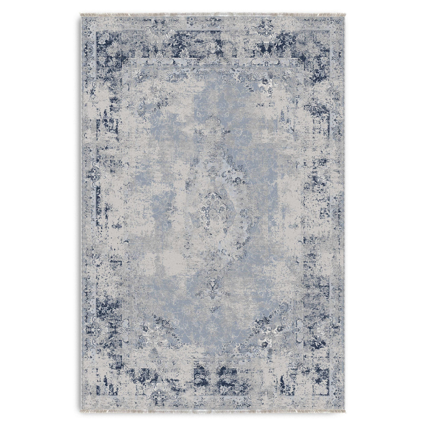 RW7166 washable chenille area rug viewed from above