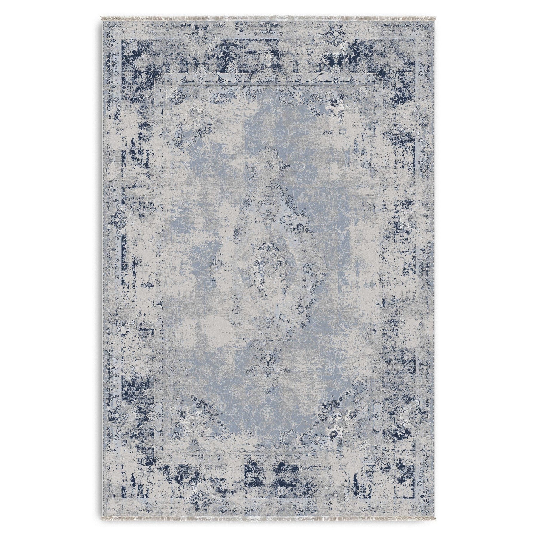 RW7166 washable chenille area rug viewed from above