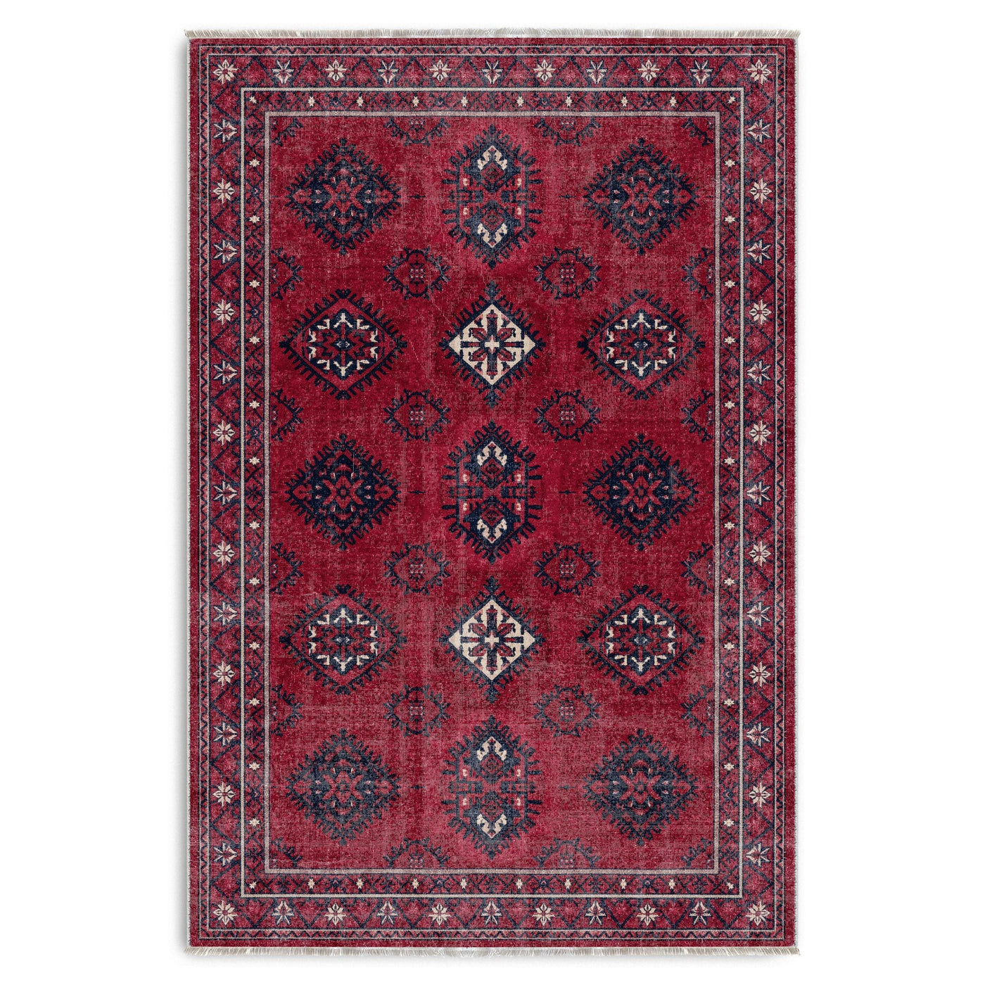 RW7169 washable chenille area rug viewed from above