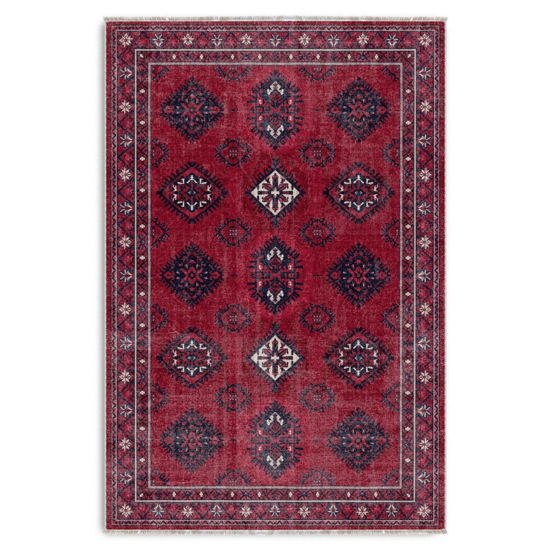 RW7169 washable chenille area rug viewed from above
