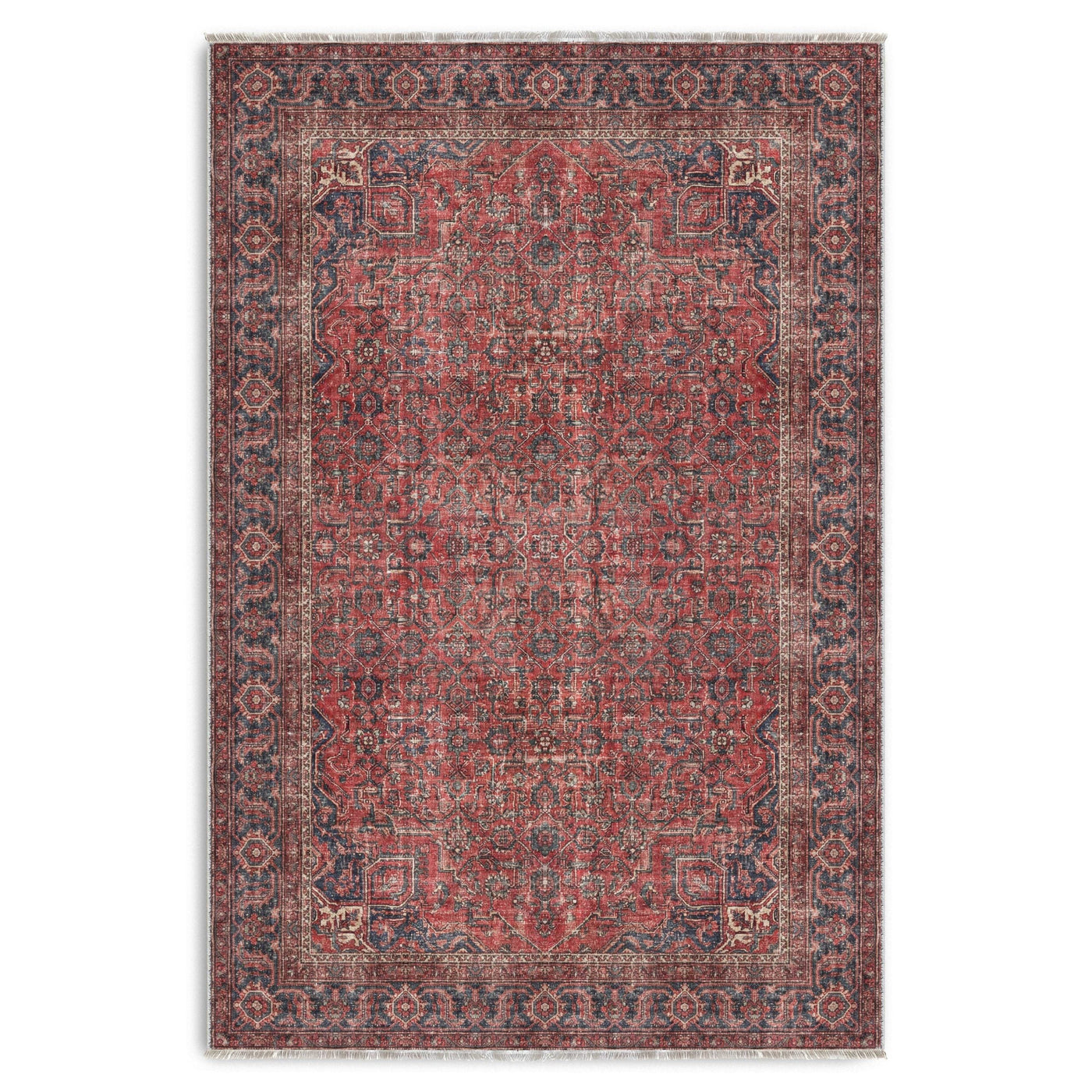 RW7171 washable chenille area rug viewed from above