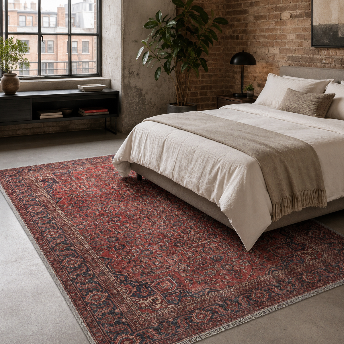 RW7171 washable chenille rug texture and pattern detail