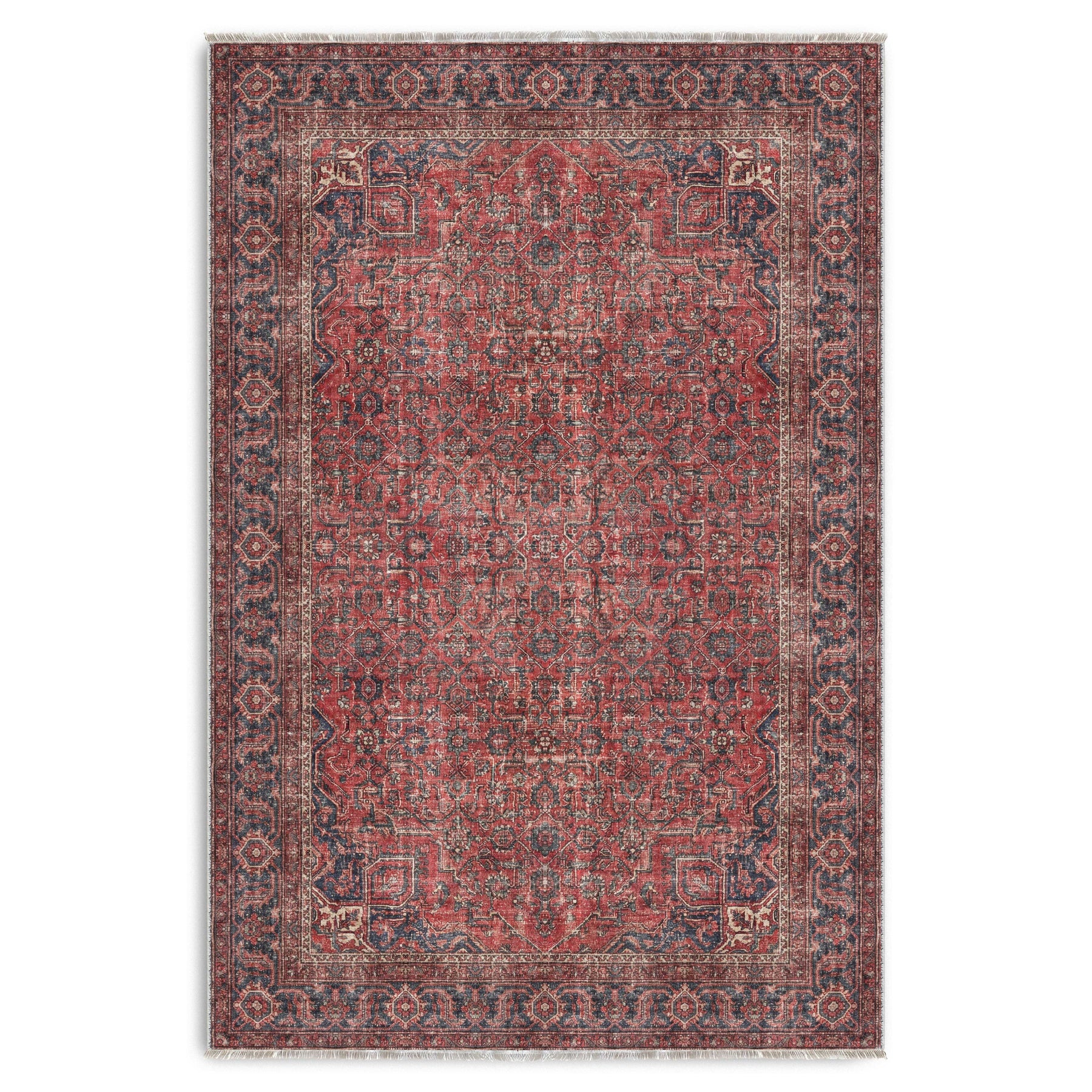 RWK304203 washable chenille area rug viewed from above