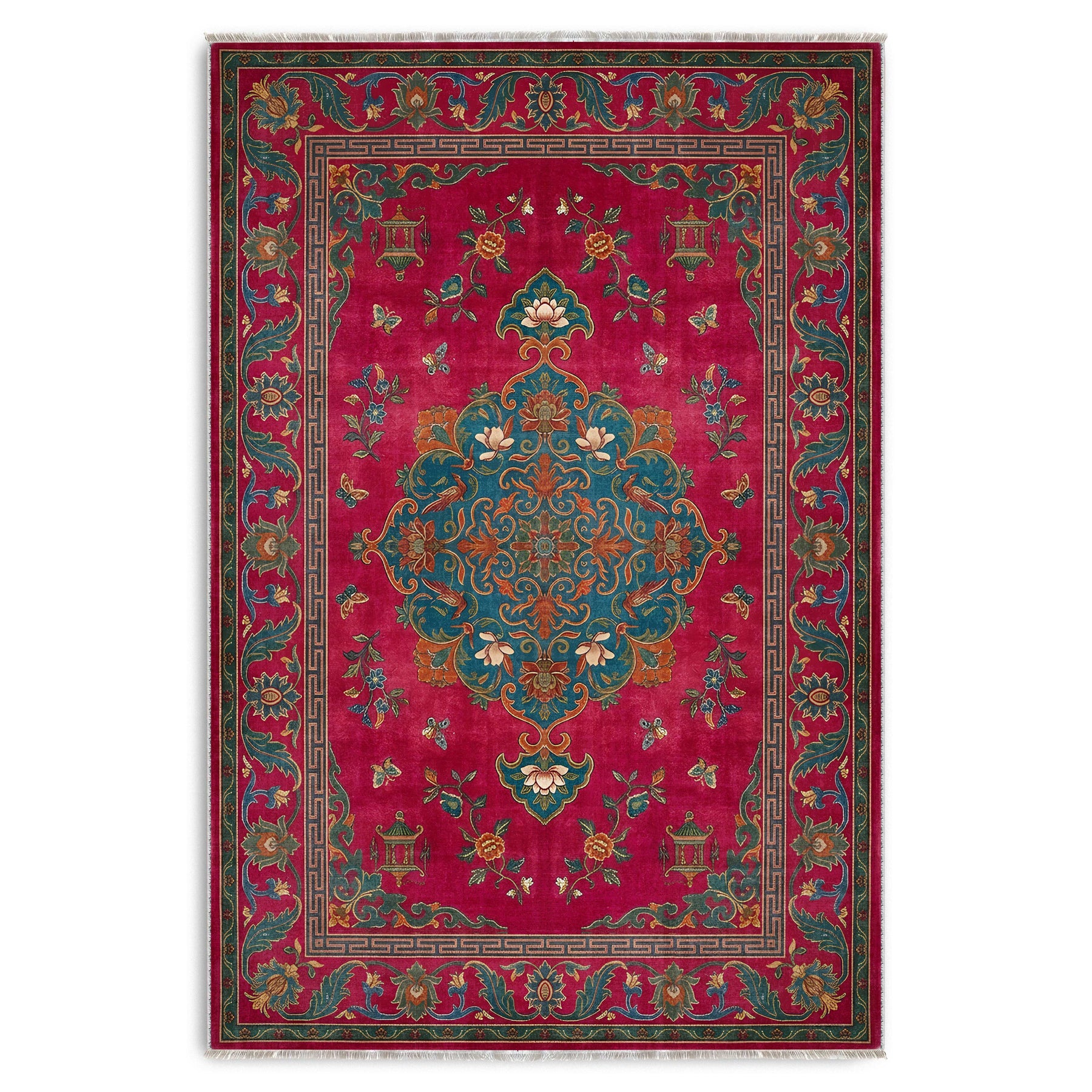 RWK3044103 washable chenille area rug viewed from above