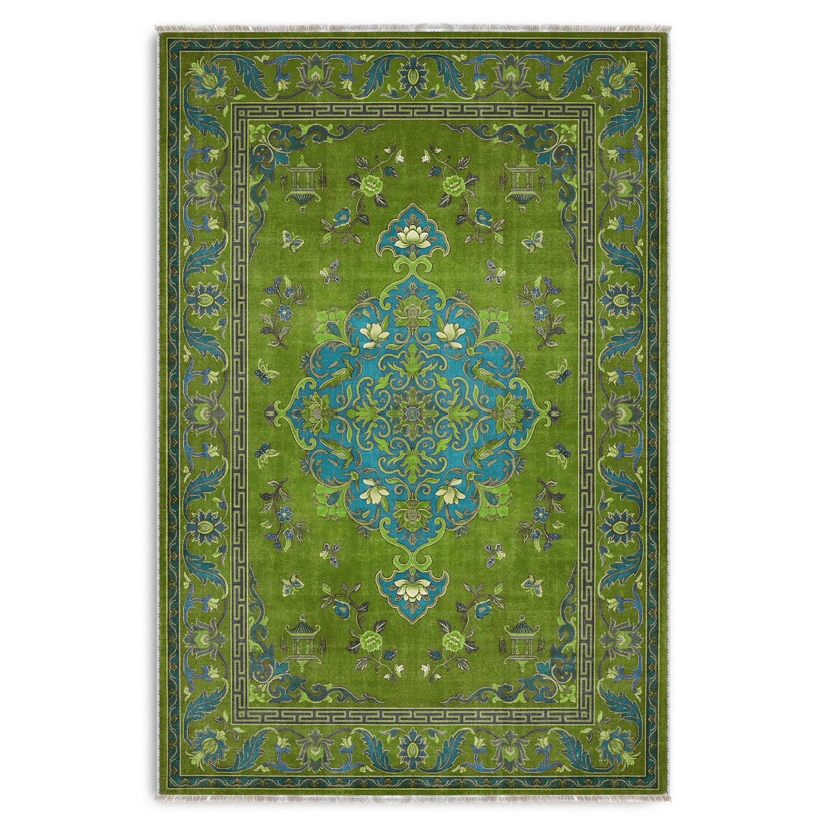 RWK3044203 washable chenille area rug viewed from above