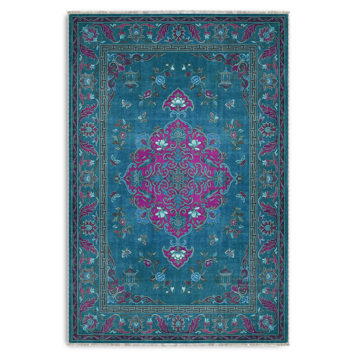 RWK3044303 washable chenille area rug viewed from above