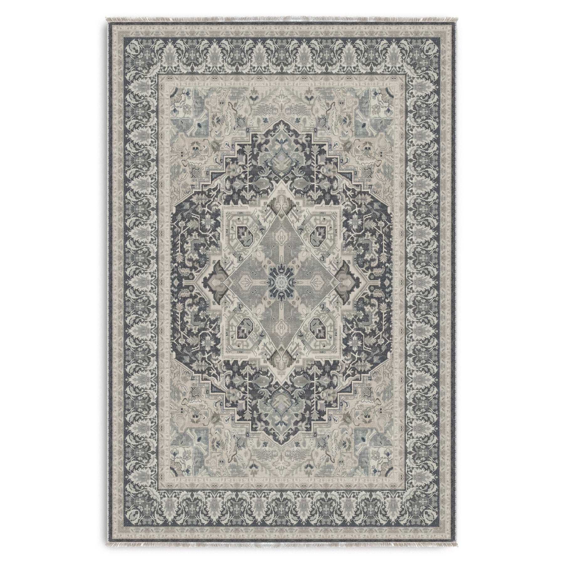 RWK3045 washable chenille area rug viewed from above