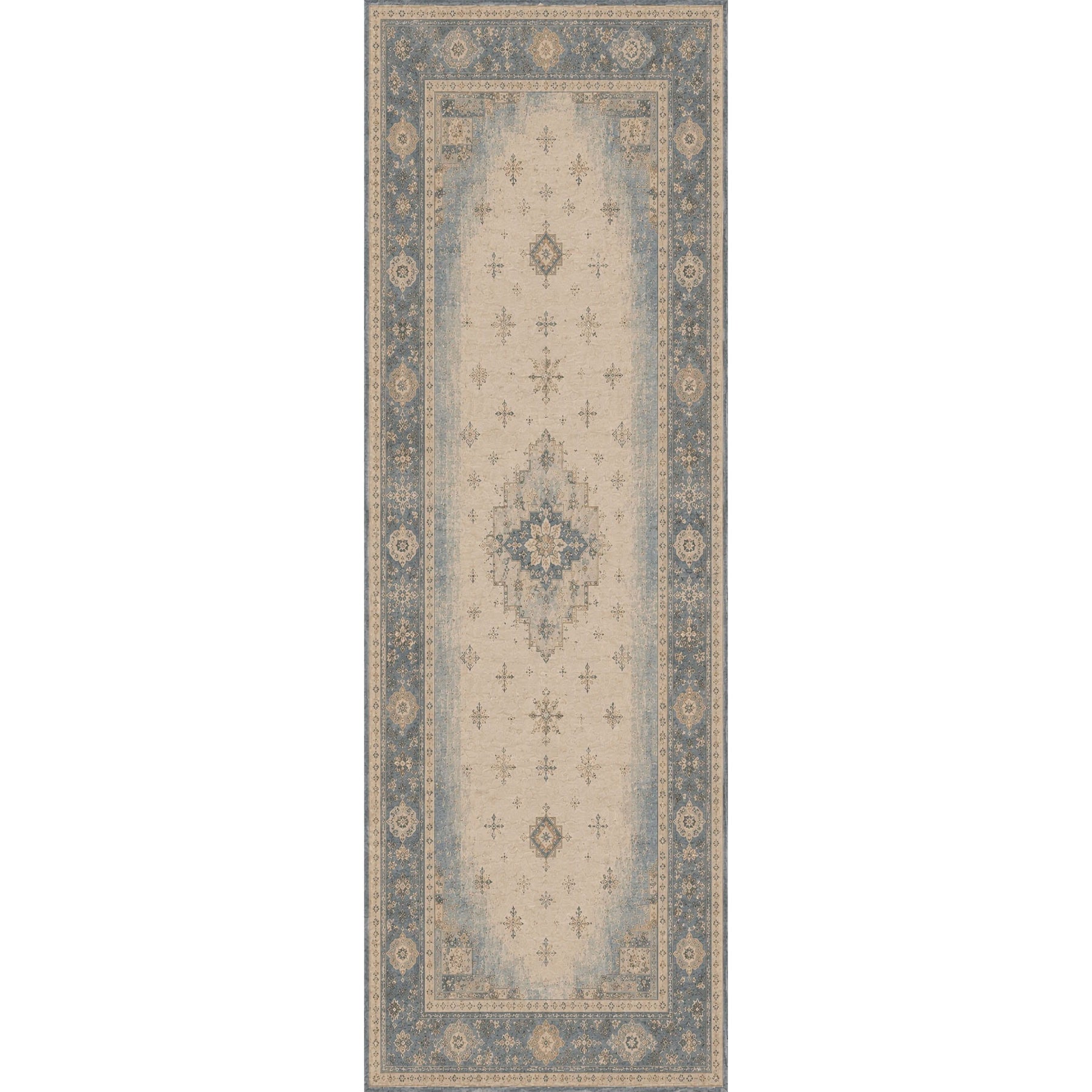 RWPR0003 washable chenille area rug viewed from above