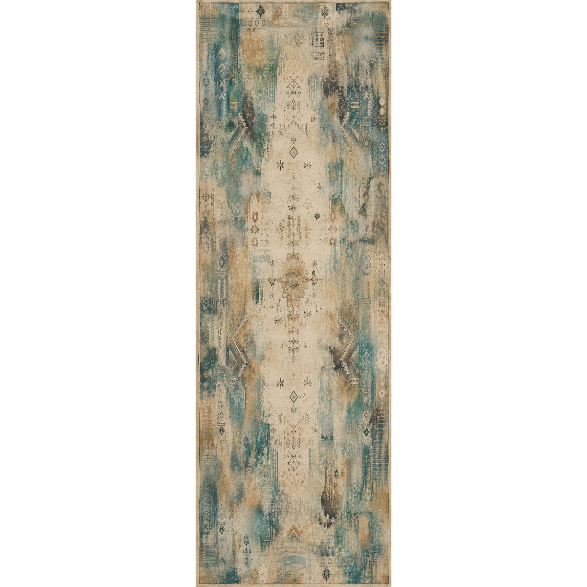 RWPR0008 washable chenille area rug viewed from above