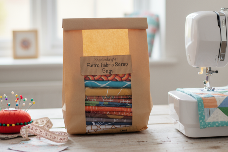 Fabric Scrap Bags – 450g Retro Cotton Drill Offcuts