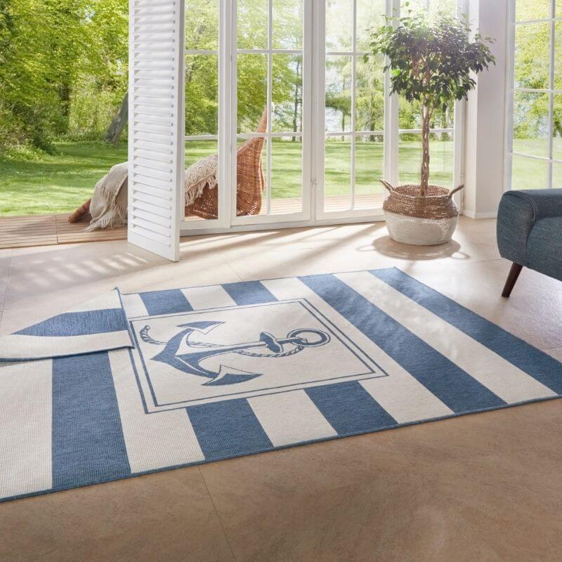Reversible Indoor-Outdoor Flatweave Gandara Rug