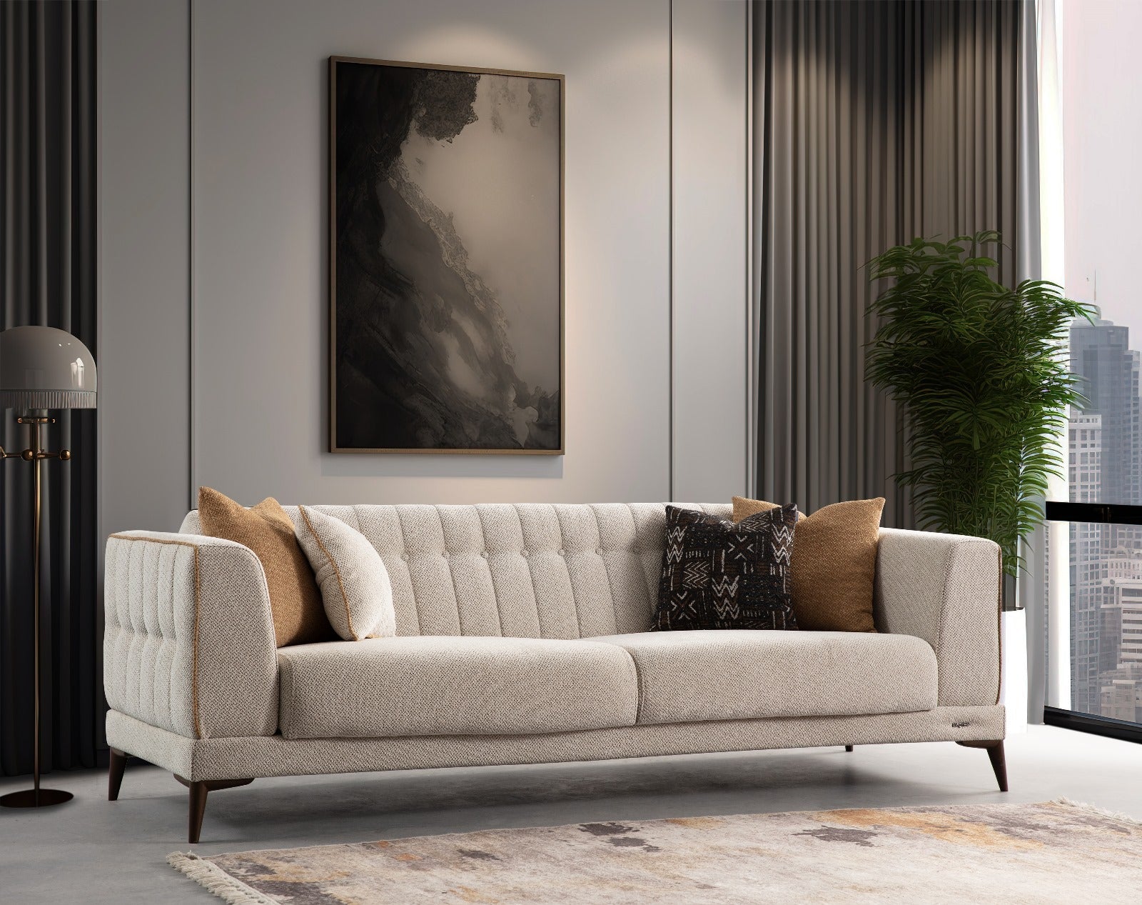 Anka 3 Seater Sofa by Netline Home Interior featuring stylish design and plush cushions for everyday comfort.