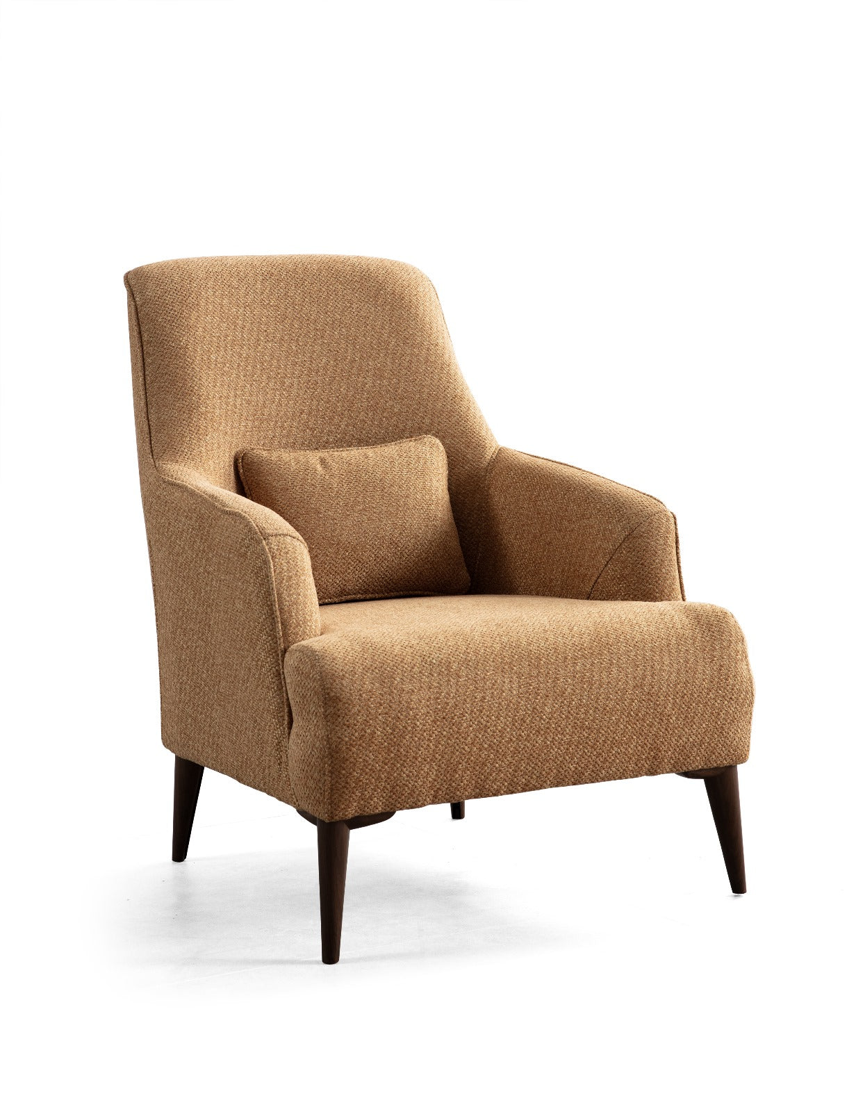 Netline Home Interior Anka armchair with plush fabric and modern design, perfect for comfortable accent seating in living spaces.