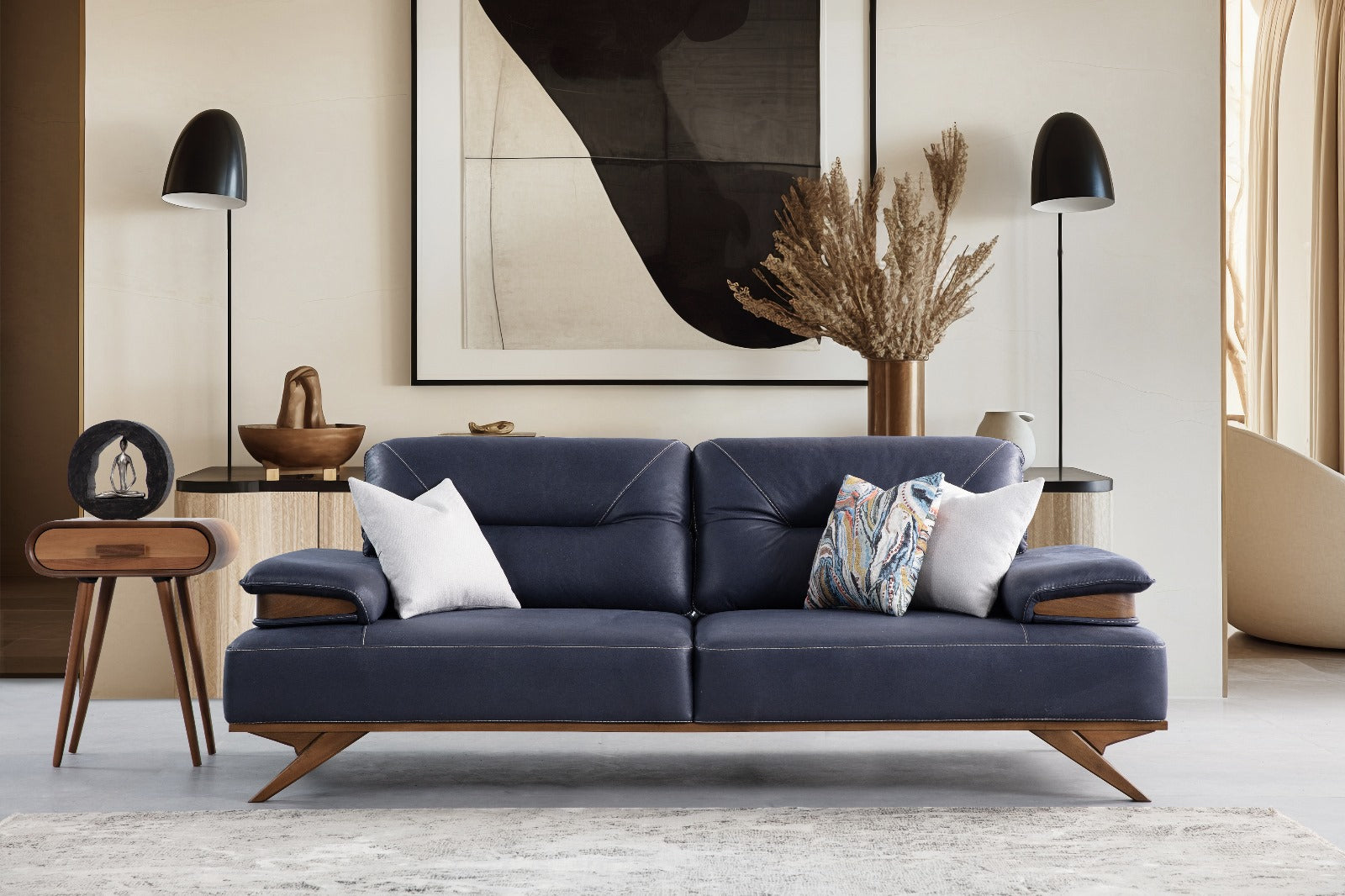 Hermes 3 seater sofa by Netline Home Interior with plush fabric, modern design, and comfortable seating in a stylish living room setting.