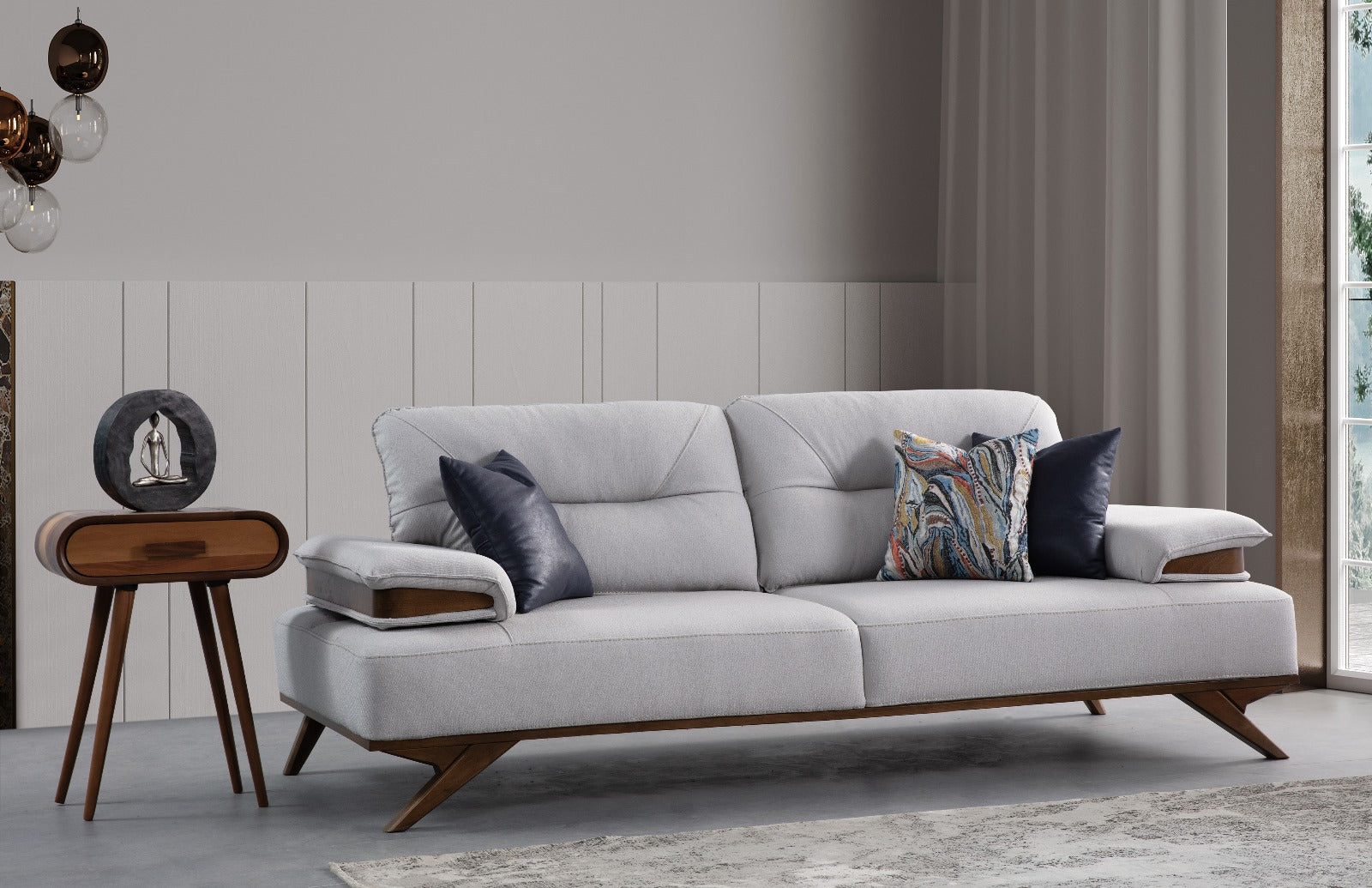 Hermes 3 seater sofa by Netline Home Interior featuring plush cushions and stylish modern design for everyday comfort.