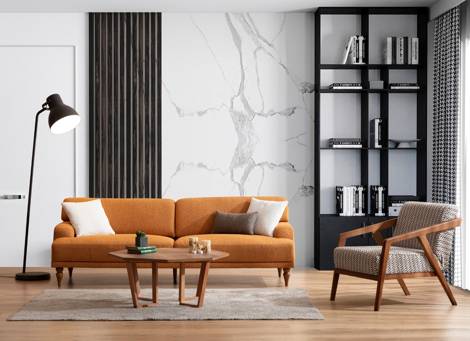 Netline Home Interior Toscano 3 Seater Sofa with stylish, comfortable fabric and plush cushions, perfect for modern living rooms.