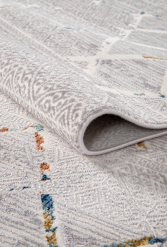 Netline Home Rugs Depot Grey Modern Zenta ZN006 Area Rug – Acrylic and Polyester, Non‑Shed, Easy‑Clean, Durable | Bedroom, Study, Kids Room, Entryway