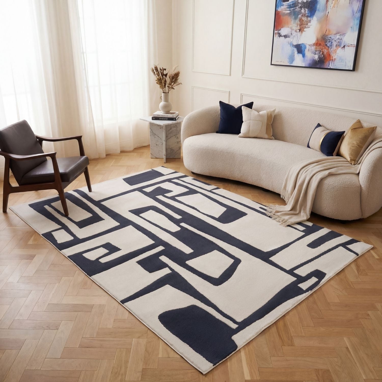 Loft Abstract Blue Rug