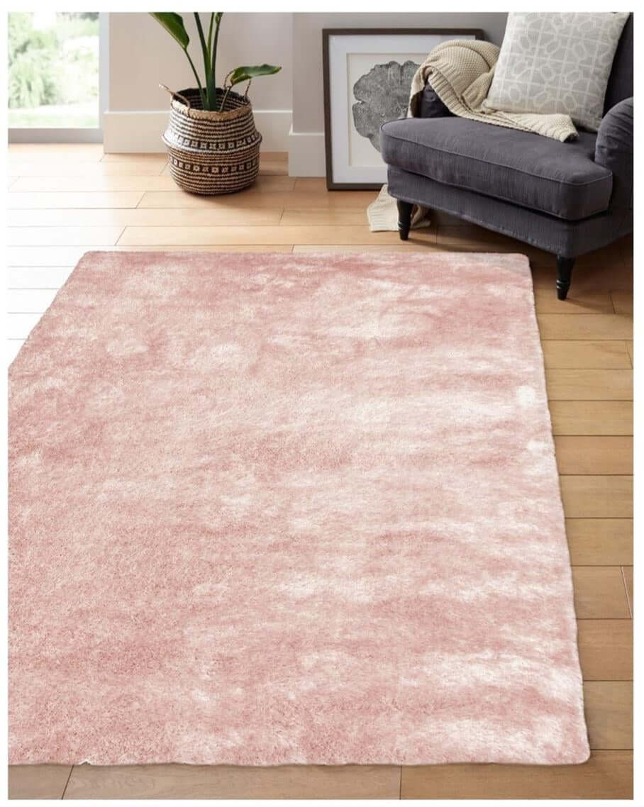 Shimmer Pink Supersoft Shaggy Rug | ODS33