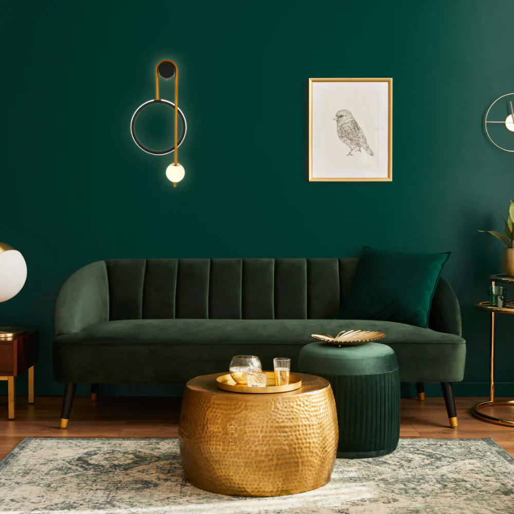 Modern geometric LED wall light by Netline Home Interior featuring celestial-inspired design and sleek white finish.