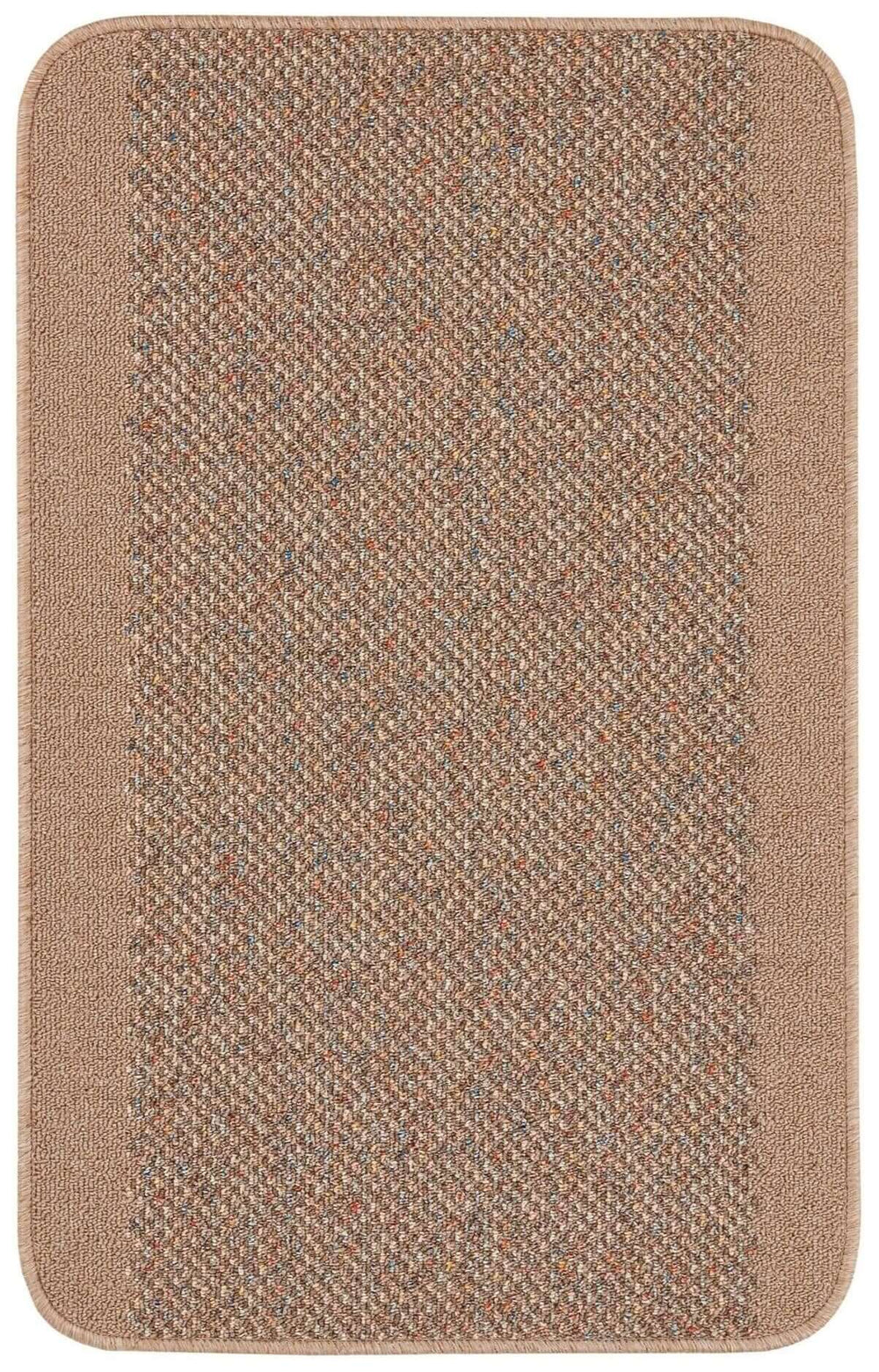Washable Designer Bordered Beige Rug – 110B