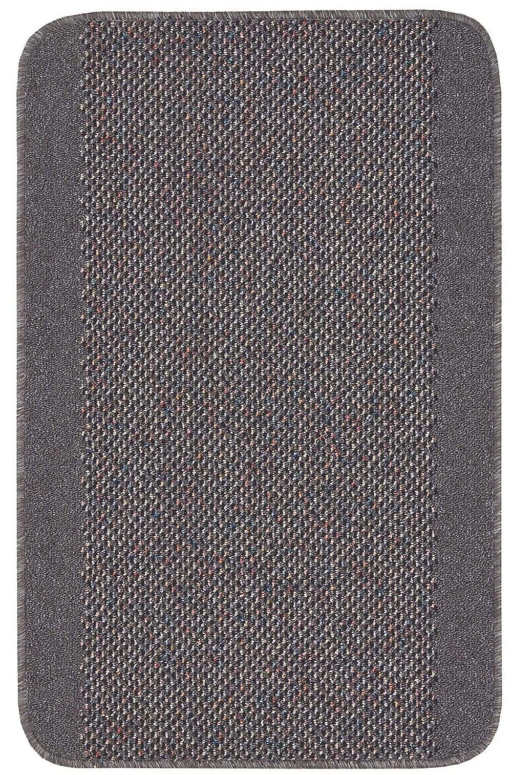 Washable Bordered Dark Grey Rug – 110D