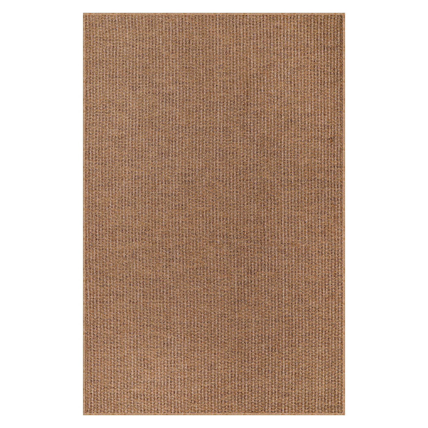 Washable basket weave jute-effect rug by Netline Home with woven texture, non-slip backing, weatherproof, suitable for indoor and outdoor use