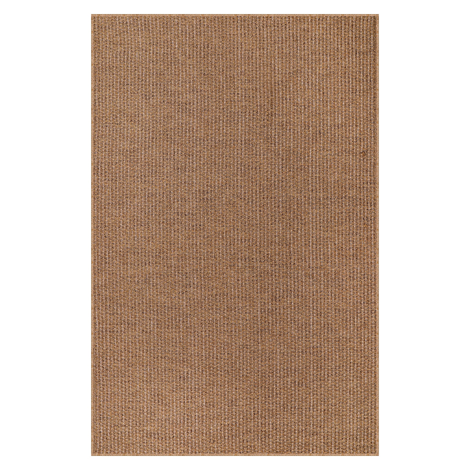 Washable basket weave jute-effect rug by Netline Home with woven texture, non-slip backing, weatherproof, suitable for indoor and outdoor use
