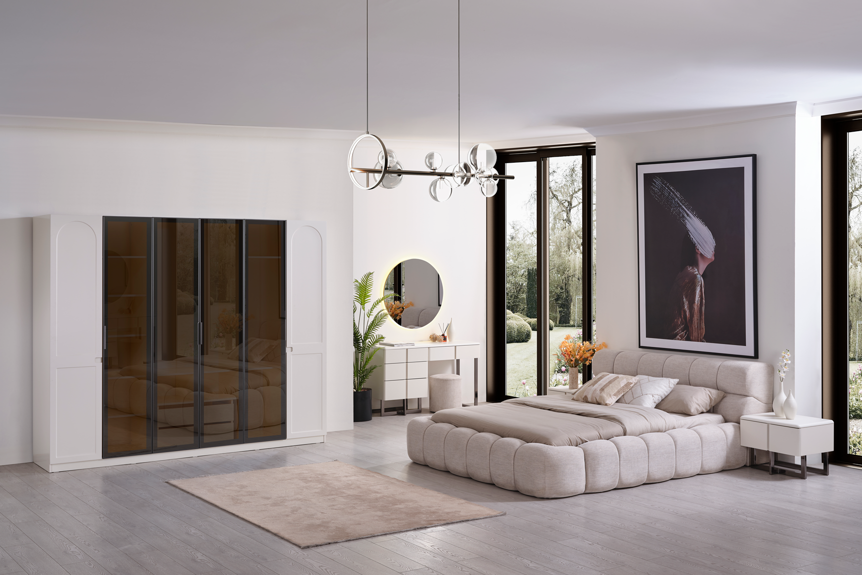 Dallas Premium Bedroom Set sofa by Netline Home Interior featuring a stylish, comfortable living room sofa with plush cushions.
