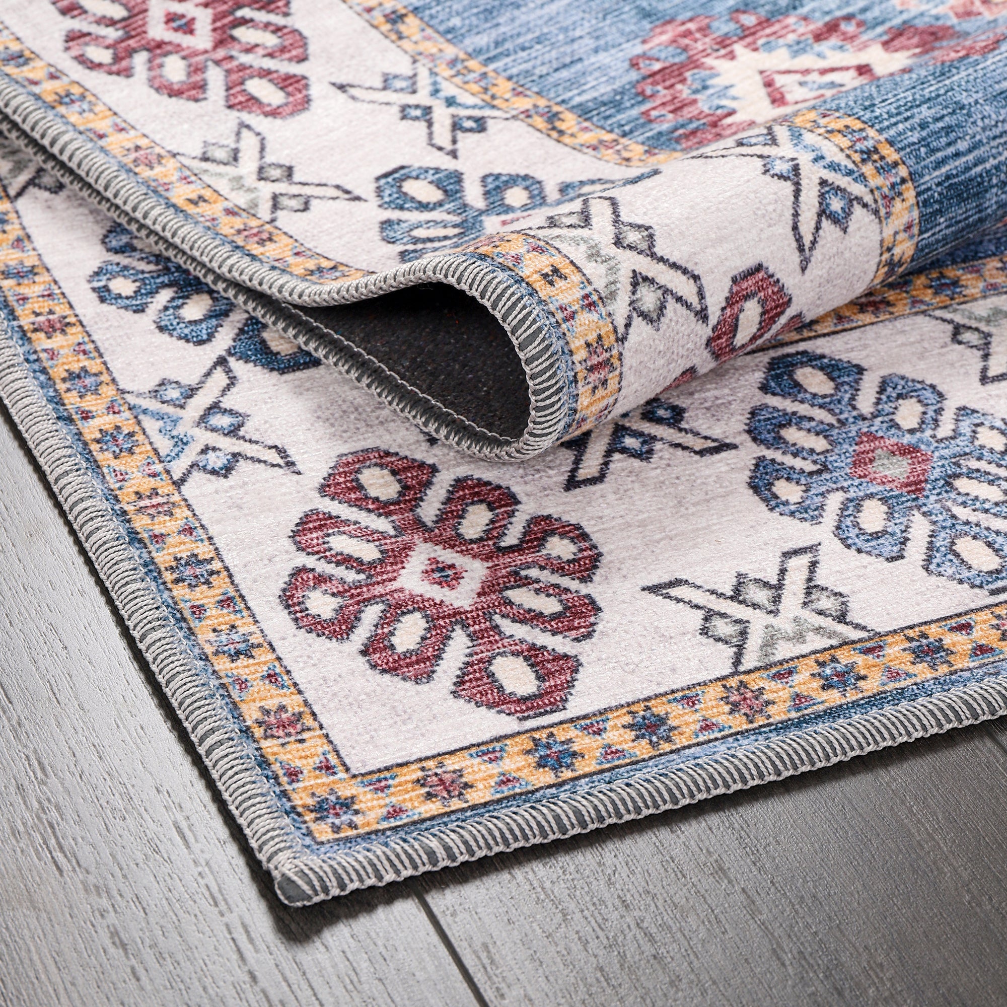 Netline Home Rugs Depot - Tribal Multicolor Geometric Washable Rug, Design NL1016