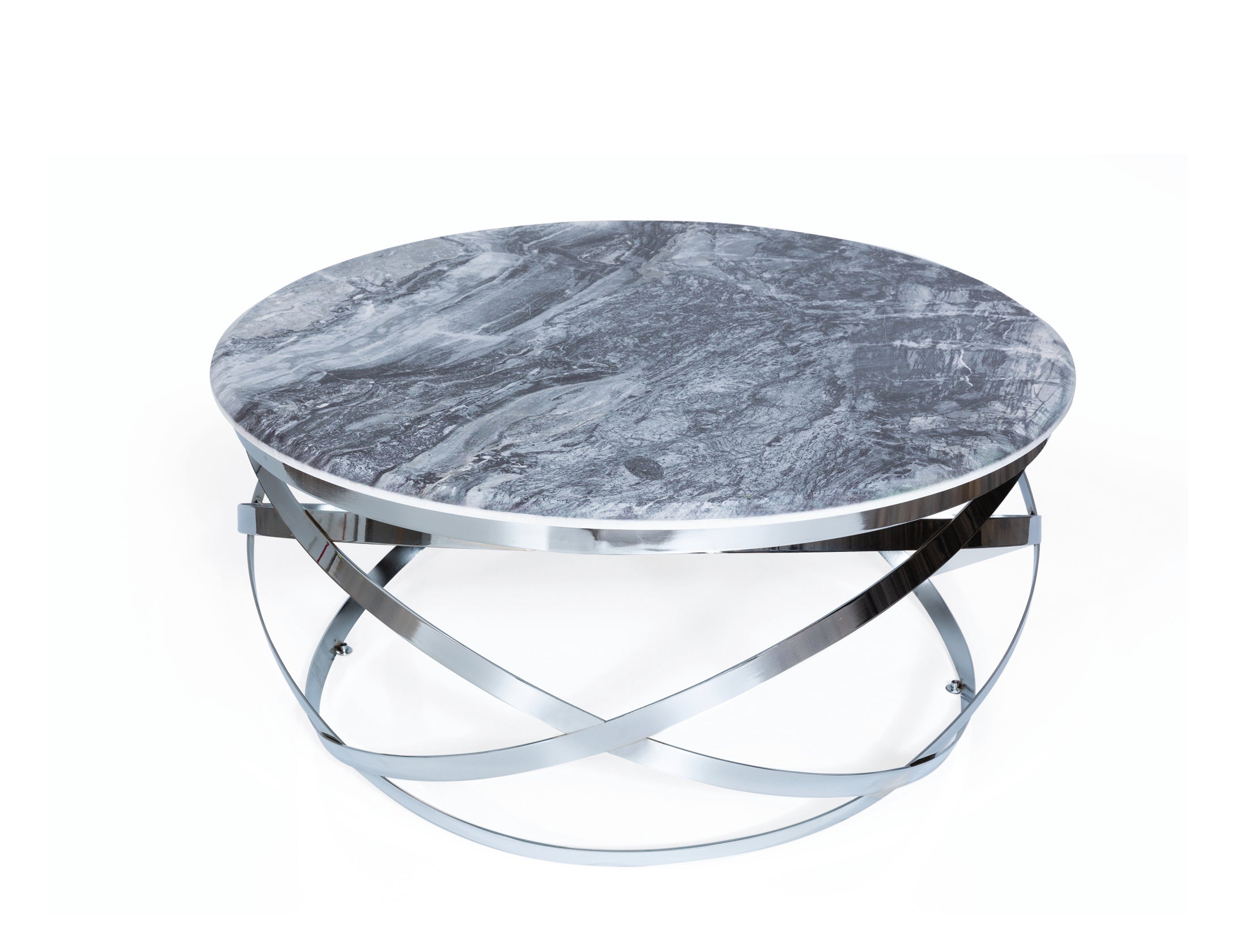 Silver Dior coffee table and side table by Netline Home Interior, modern living room accent with sleek design and stylish finish.