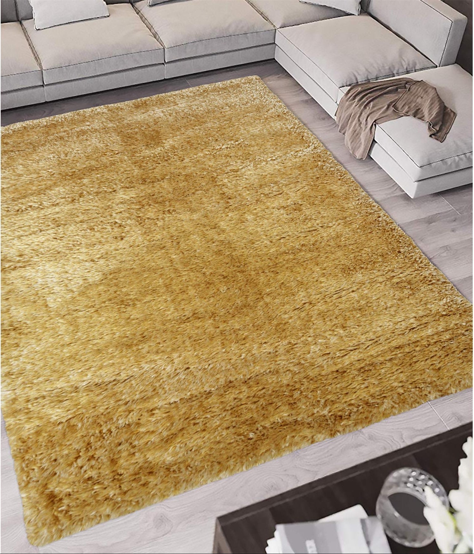 Lagom Ochre Shaggy Rug