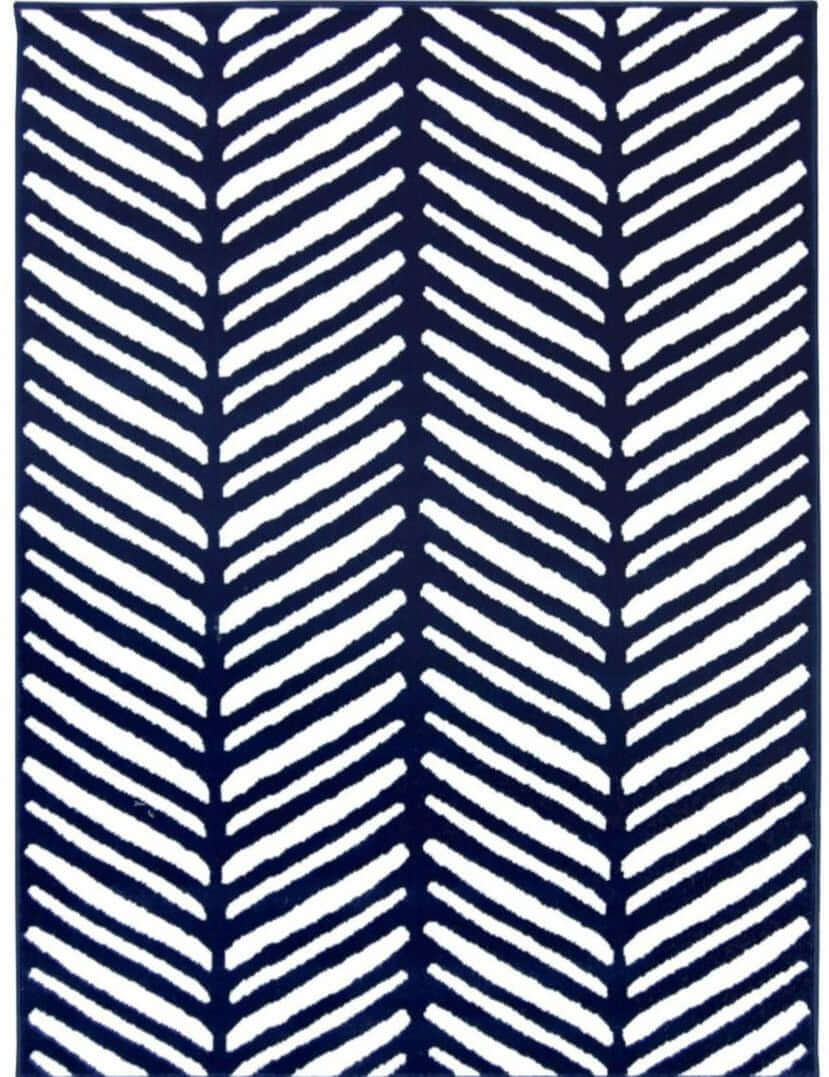 Maestro Herringbone Blue Rug