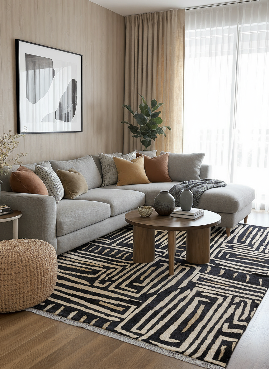 Zulu Hand Knotted Rug - 278 x 244 cm