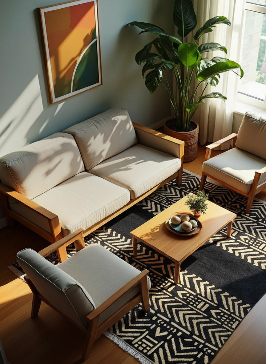 Dinka Hand Knotted Rug - 278 x 253 cm