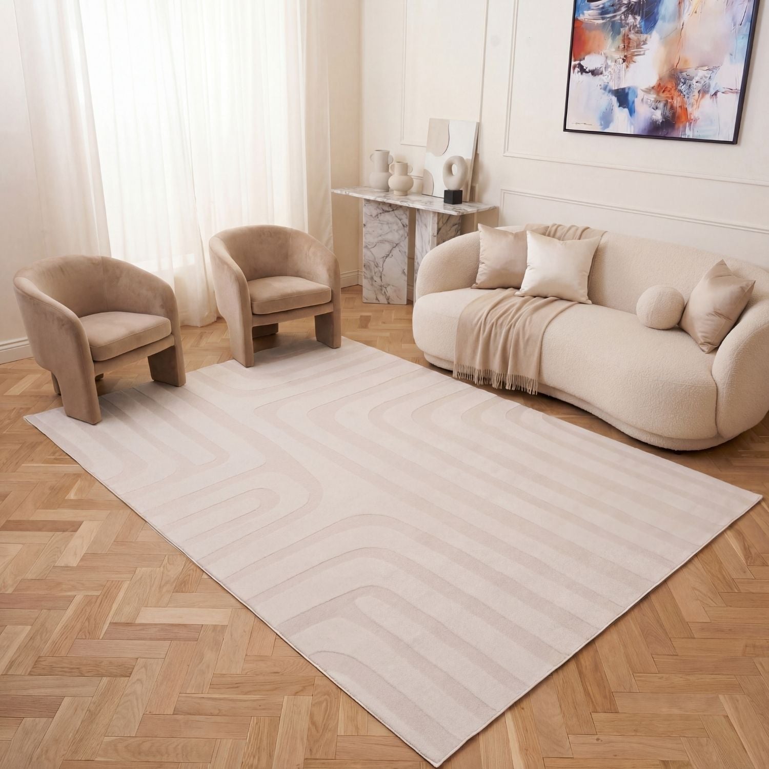 Loft Geometric Cream Rug