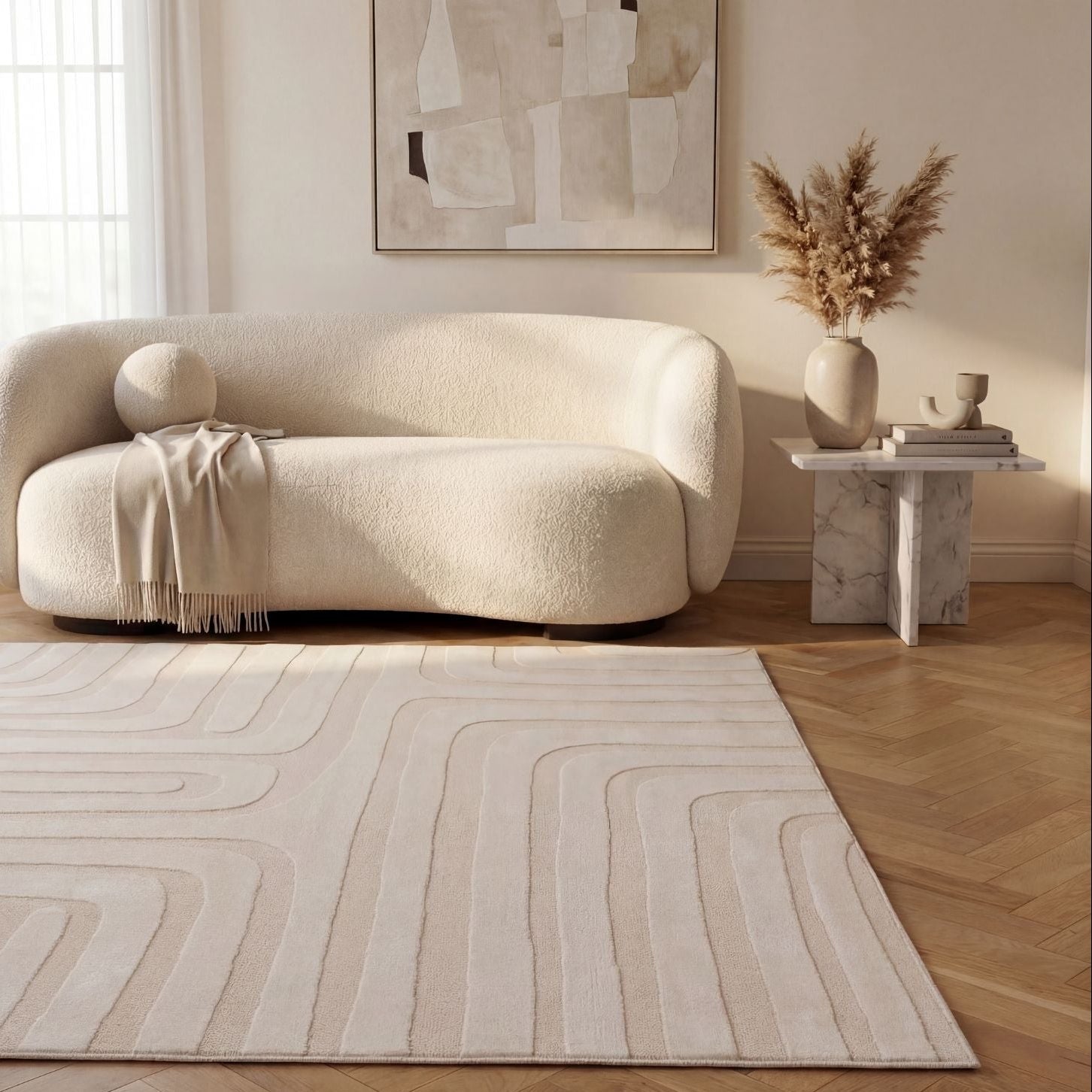 Loft Geometric Cream Rug