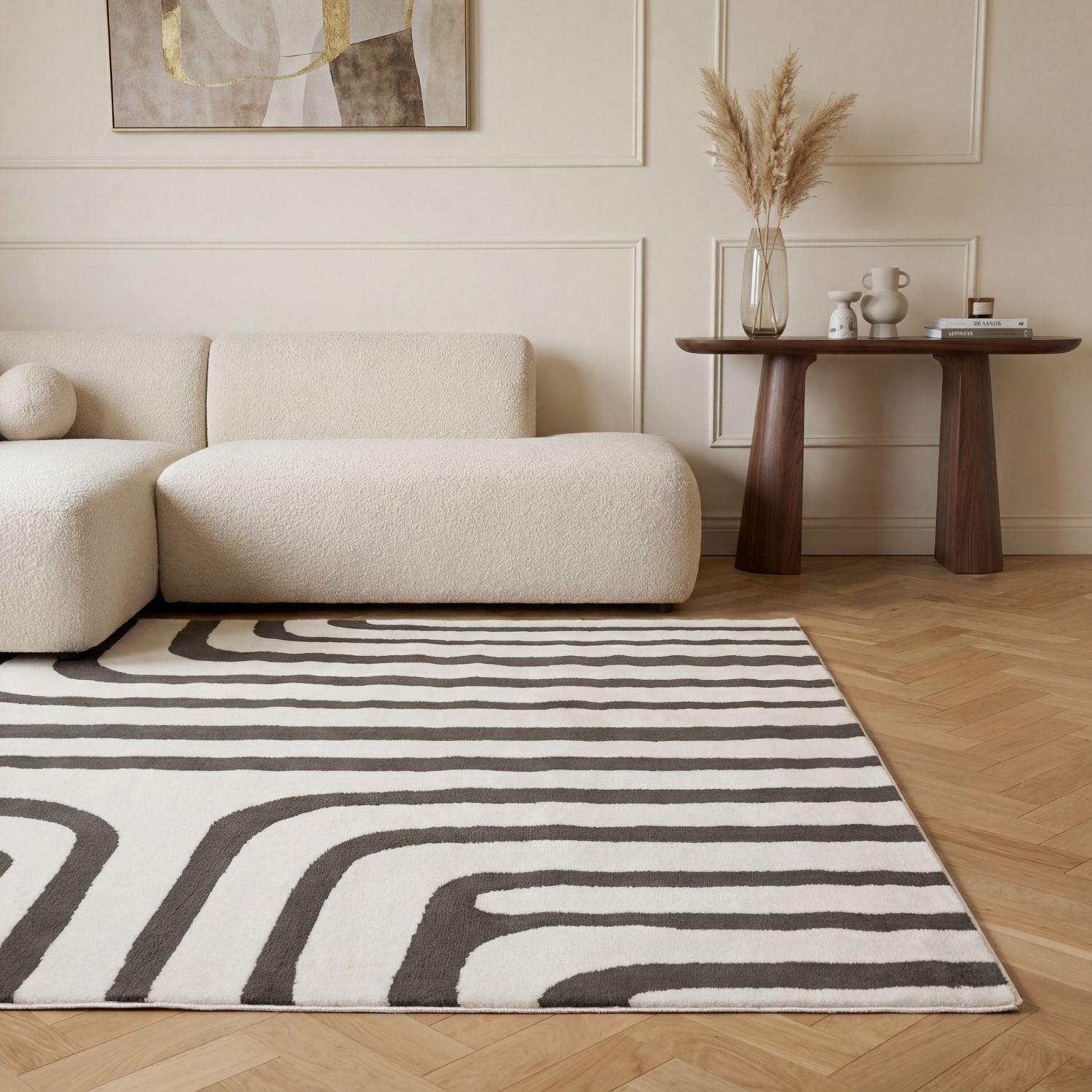 Loft Geometric Dark Grey Rug