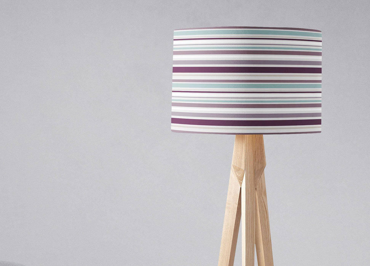 Purple Striped Lampshade โ Ceiling & Table Compatible