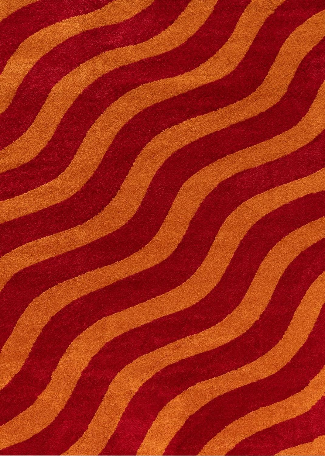 Joli Wave Red & Orange Rug